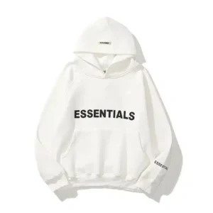 White Essentials X Oversized Hoodie