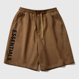 Fear of God Essentials Logo Shorts Brown